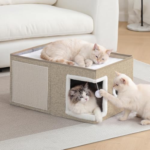 Extra Wide Cat Houses for Indoor Cats (SingleAK / Extra Large)