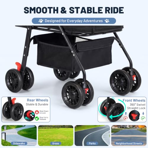 Dog Stroller for Small Dogs (Natural Black)