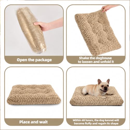 Dog Bed Medium Size (Camel / 29"L x 21"W x 3"Th)