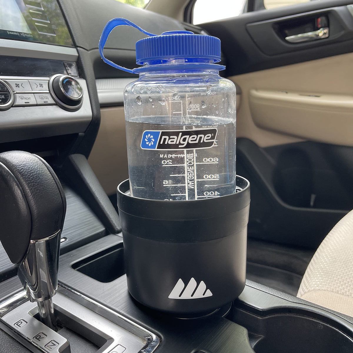 Car Cup Holder Expander for Hydro Flask & Large Water Bottles (Black)