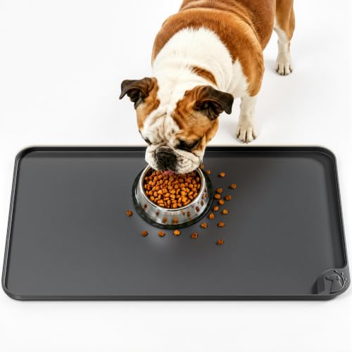 Silicone Pet Feeding Mats (Gray / 24"L x 16"W)
