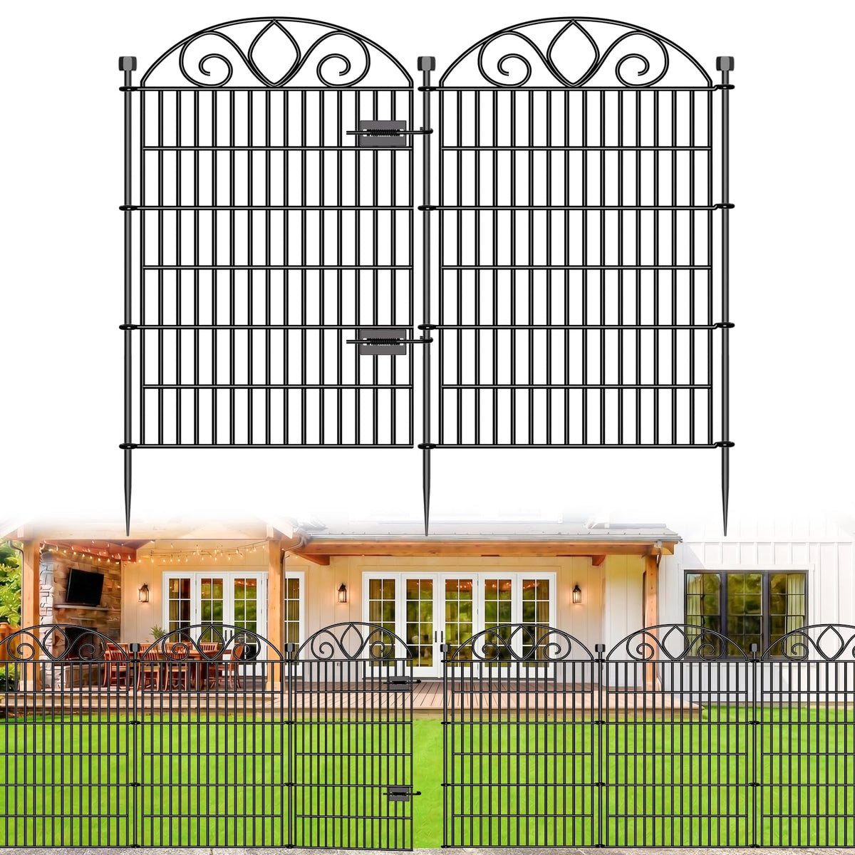 No Dig Garden Fence Outdoor for Yard (44 in(H) X 11.8 ft(L))