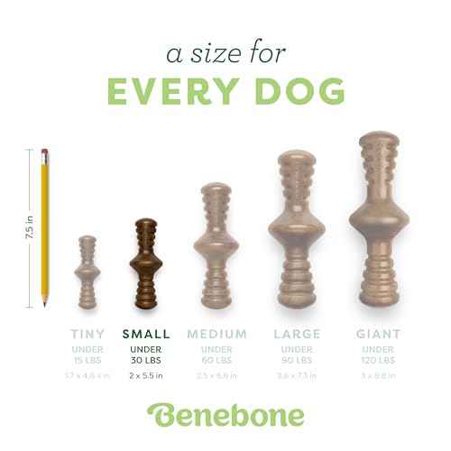 Zaggler Dog Chew Toy for Aggressive Chewers (Brown / Small)