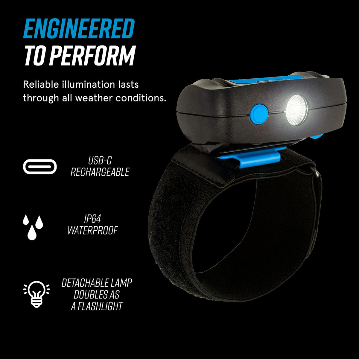 LightHound Light Up Reflective Dog Harness and Wrist Light (Small)