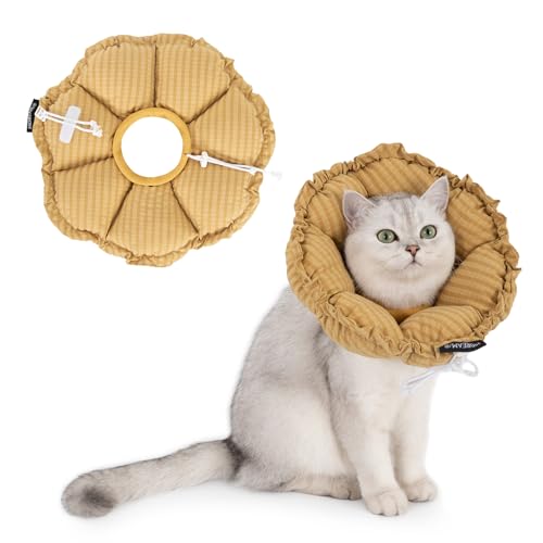 Soft Cat Cone Collar (M-Standard / Yellow)