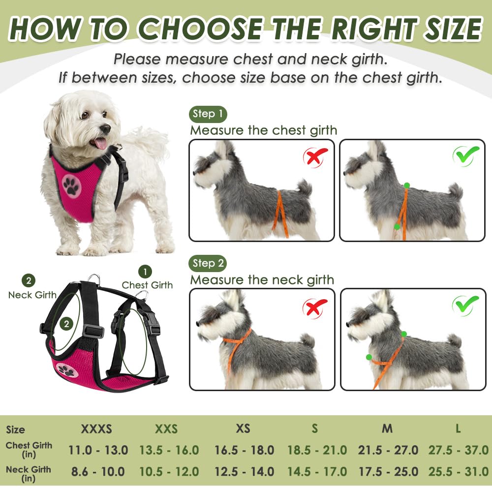 Dog Seat Belt and Harness for Car (Fuchsia / Large)