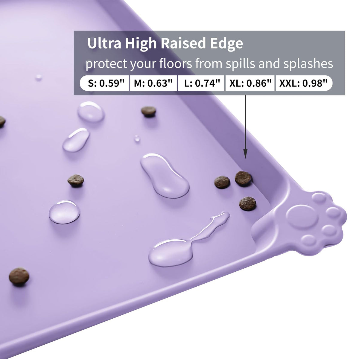Silicone Pet Feeding Mat (Lilac Purple / 18.5" x 11.5")