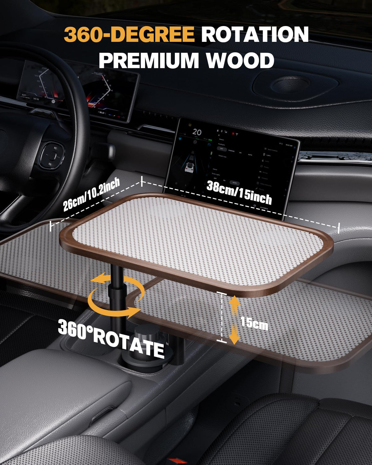 Car Desk for Laptop (Walnut)