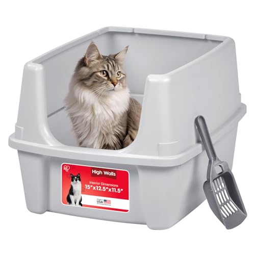 High Sided Cat Litter Box (Large / Gray)