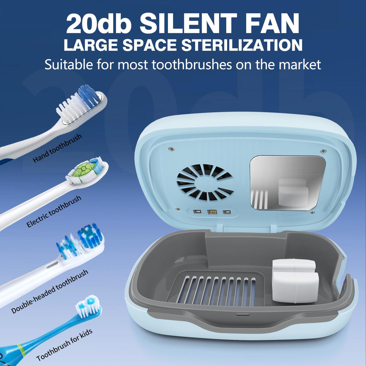 Toothbrush Covers Case and Holder (Blue)