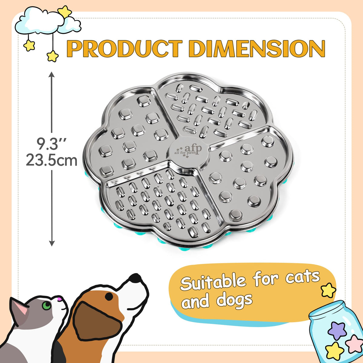 AFP Stainless Steel Lick Mat for Dogs & Cats