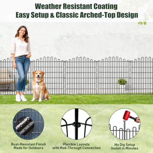 15 Panels No Dig Decorative Garden Fence (33 in(H) X 29 in(L))