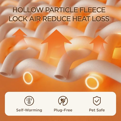 Self Warming Orthopedic Dog Beds for Small Dogs Washable Original (Self Warming-Brown / 24"l X 18"w X 6"th)