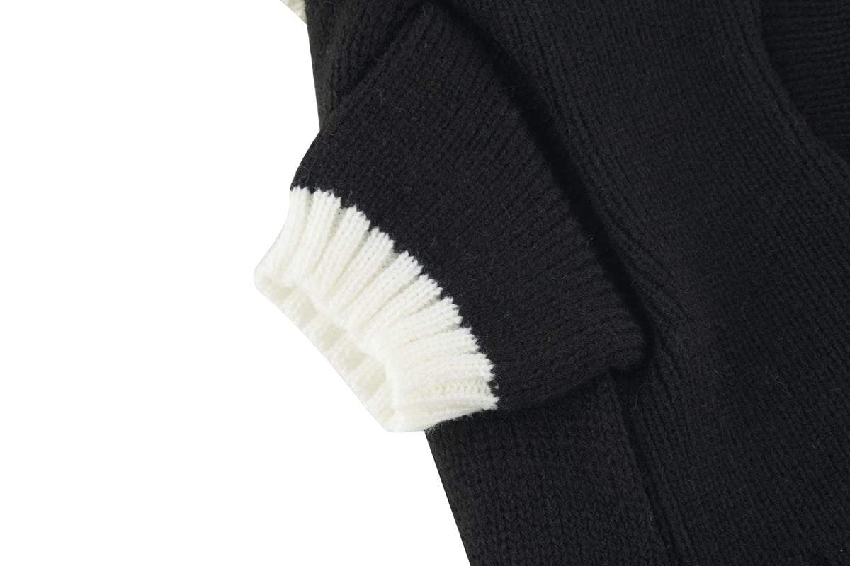 Dog Tuxedo Bow Tie Wedding Party Suit (Medium / Black White Tuxedo)