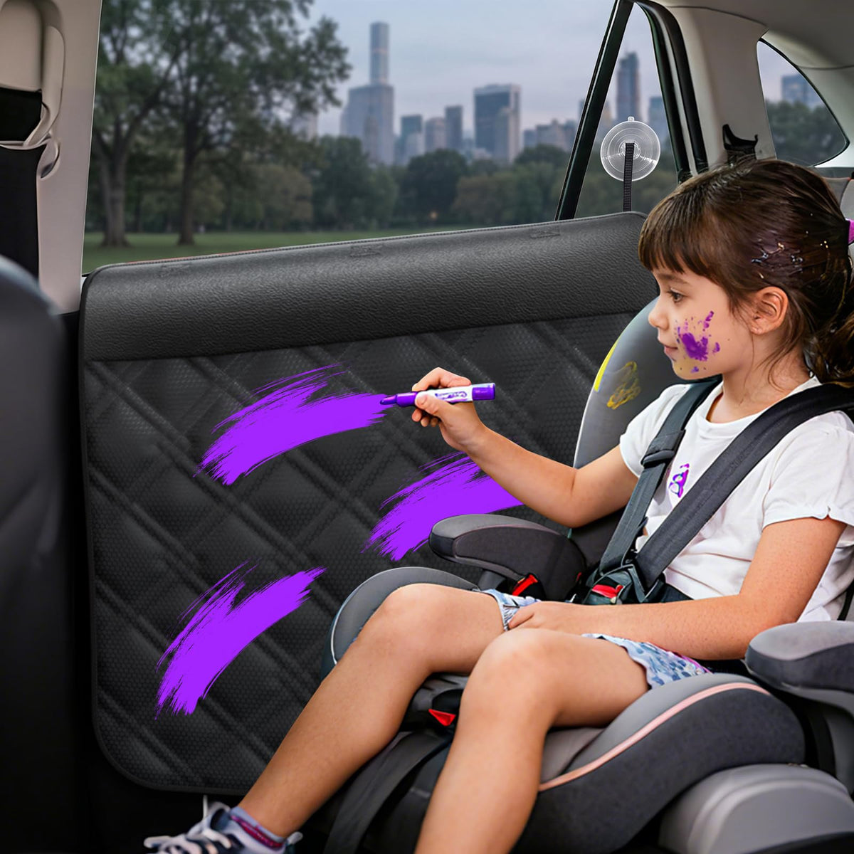 Dog Car Door Protector for Small SUVs with Small Windows (L [Fit Small SUV with Small window])
