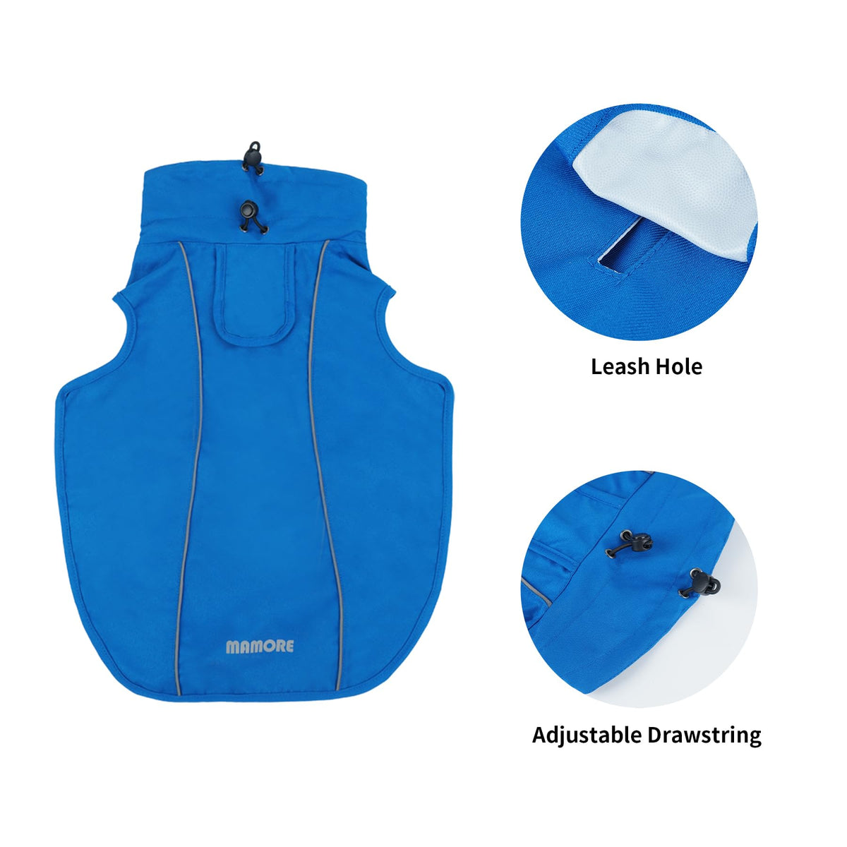 Waterproof Dog Raincoat (Blue / Large(22-37lb))