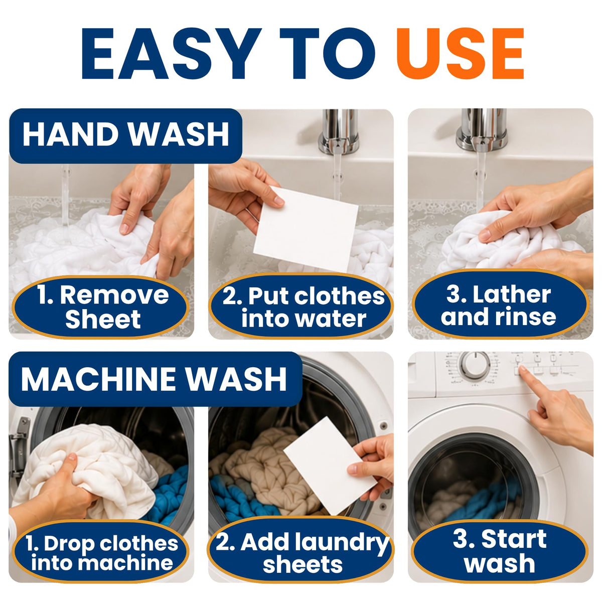 Travel Laundry Detergent Sheets Gift Set (Travel Laundry Kit 6-piece Gift Set)