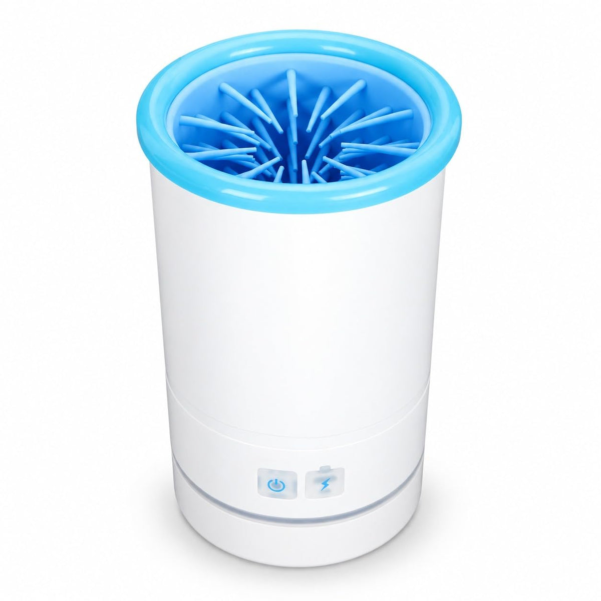 Electric Dog Washer USB Charging Auto Pet Foot Cleaner (L / White Blue)