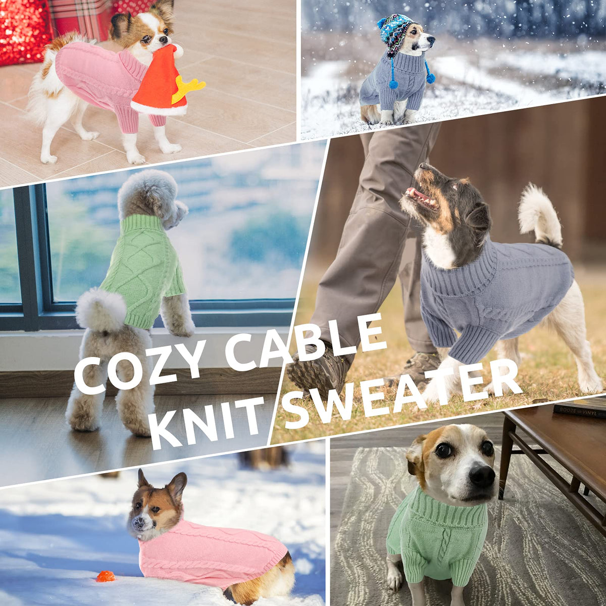 Small Dog Sweater for Small Dogs Boy (Small / Green)