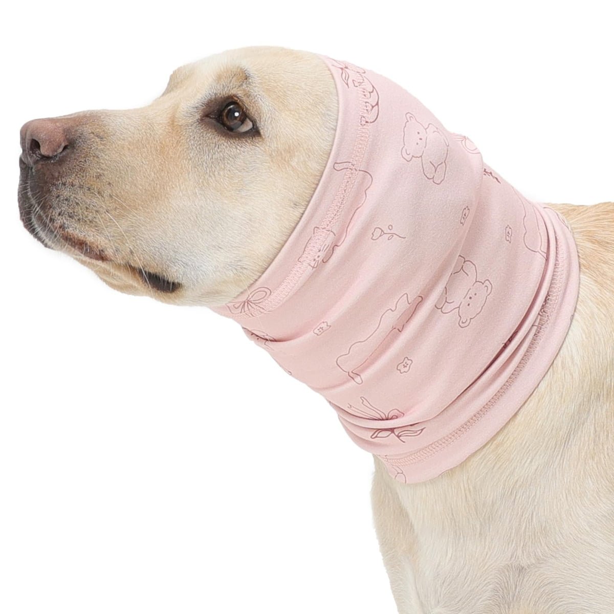 Soft Quiet Ears for Dogs Hearing Protection Noise Cancelling (L(Head Girth:13.8in-22.4in) / Pink)