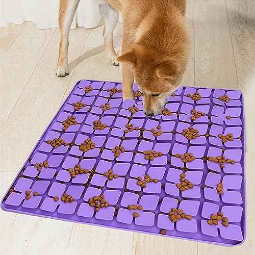 Silicone Snuffle Mat for Large Dogs (Purple-L (16.31x16.3in))