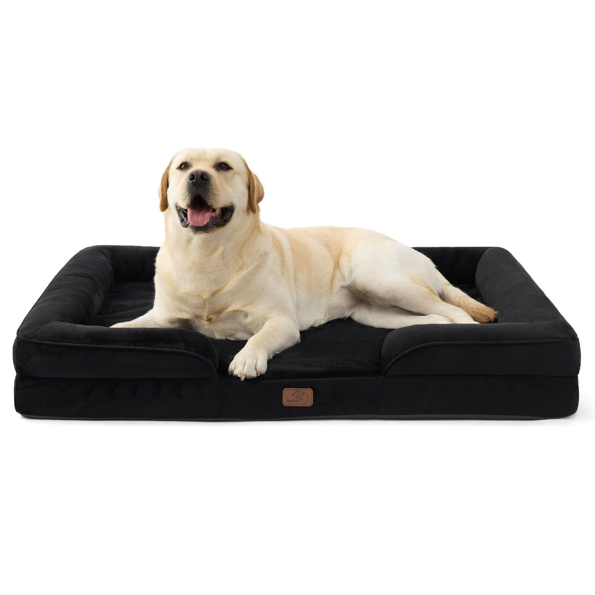 Orthopedic XL Pro Dog Bed Extra Large Washable Original Design (Black / 45"l X 35"w X 7"th)