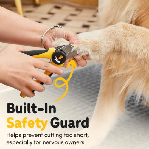 LED Dog Nail Clippers with Light (Yellow / Large)