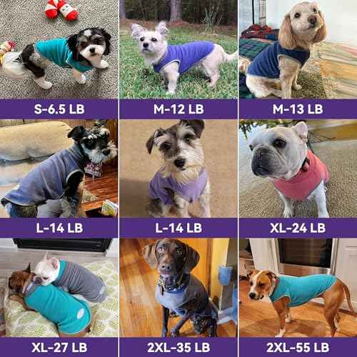 2 Pack Fleece Dog Sweater Pullover Lightweight Reflective Jacket (Large / Red & Red Stripes)