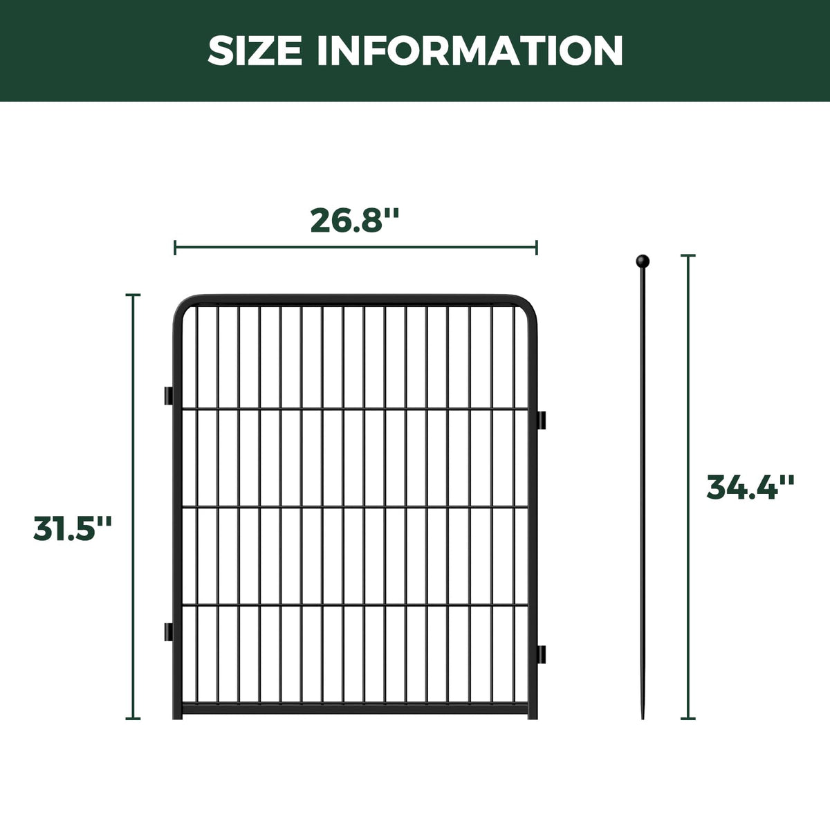 Rollick Dog Playpen (Black / 32"H)