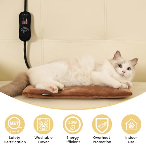 Cat Heating Pad (Brown / S: 16" x 13")