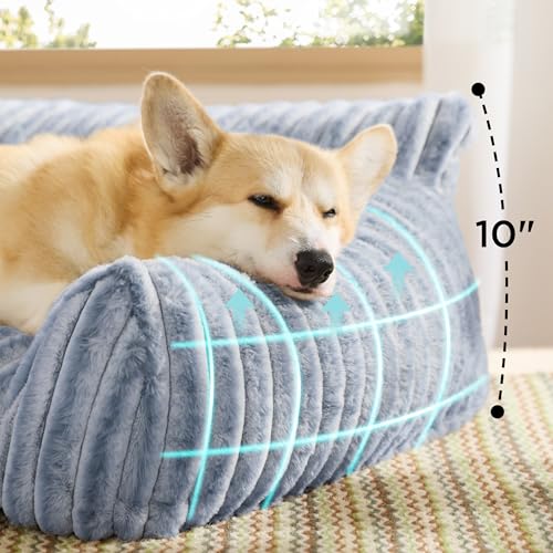 ComfyFleece® Shown on TV Dog Couch for Medium Dogs (36x27x10" / Blue Indigo)