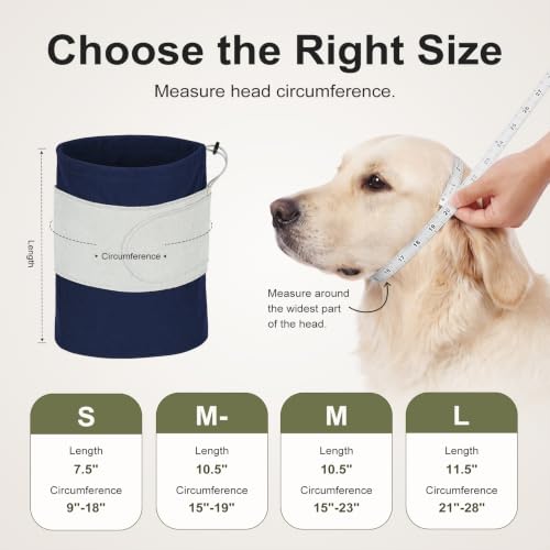 Dog Calming Hoodie for Anxiety Relief (Dark BLue / Medium)