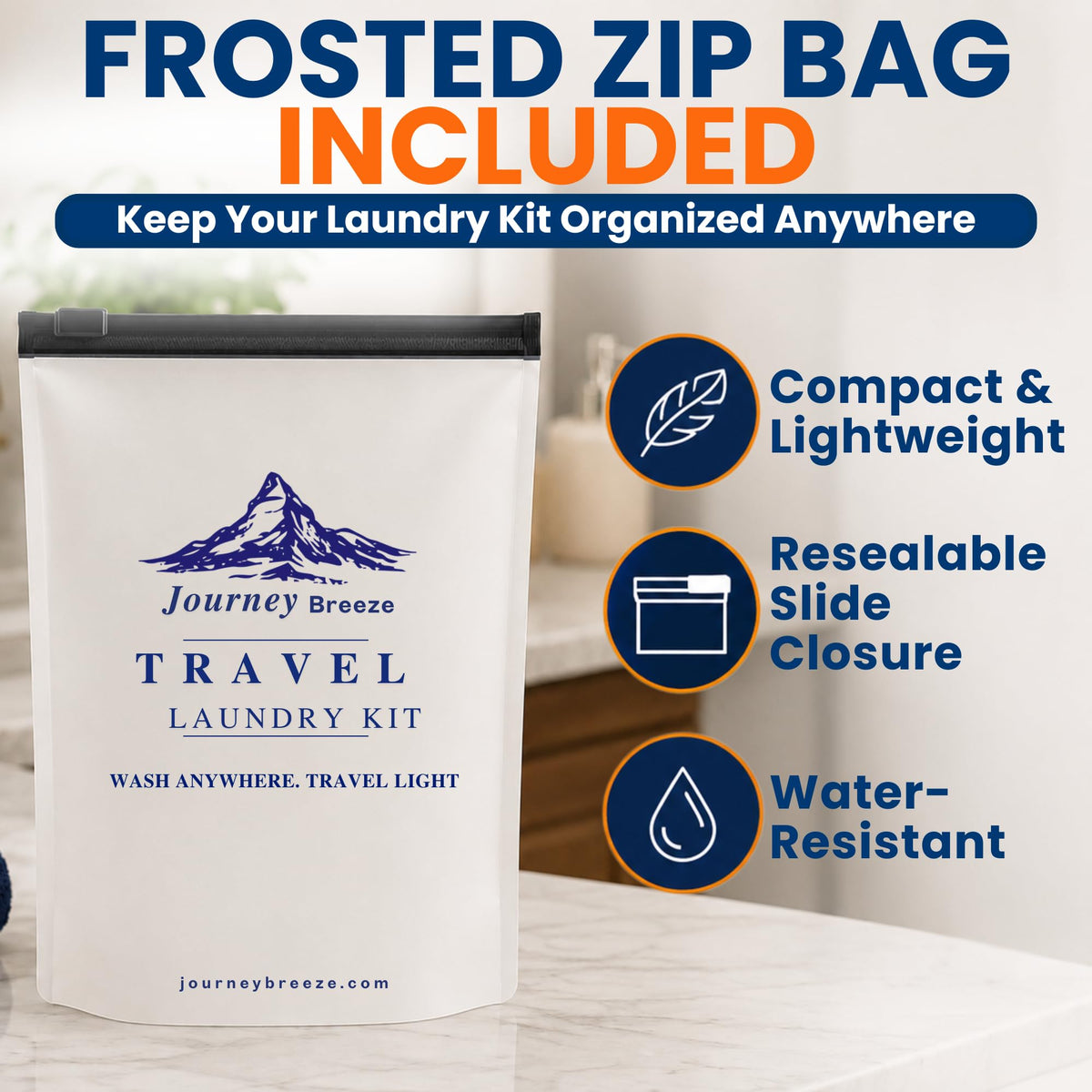 Travel Laundry Detergent Sheets with Universal Sink Stopper (Pocket Sheets (50) + Sink Stopper)