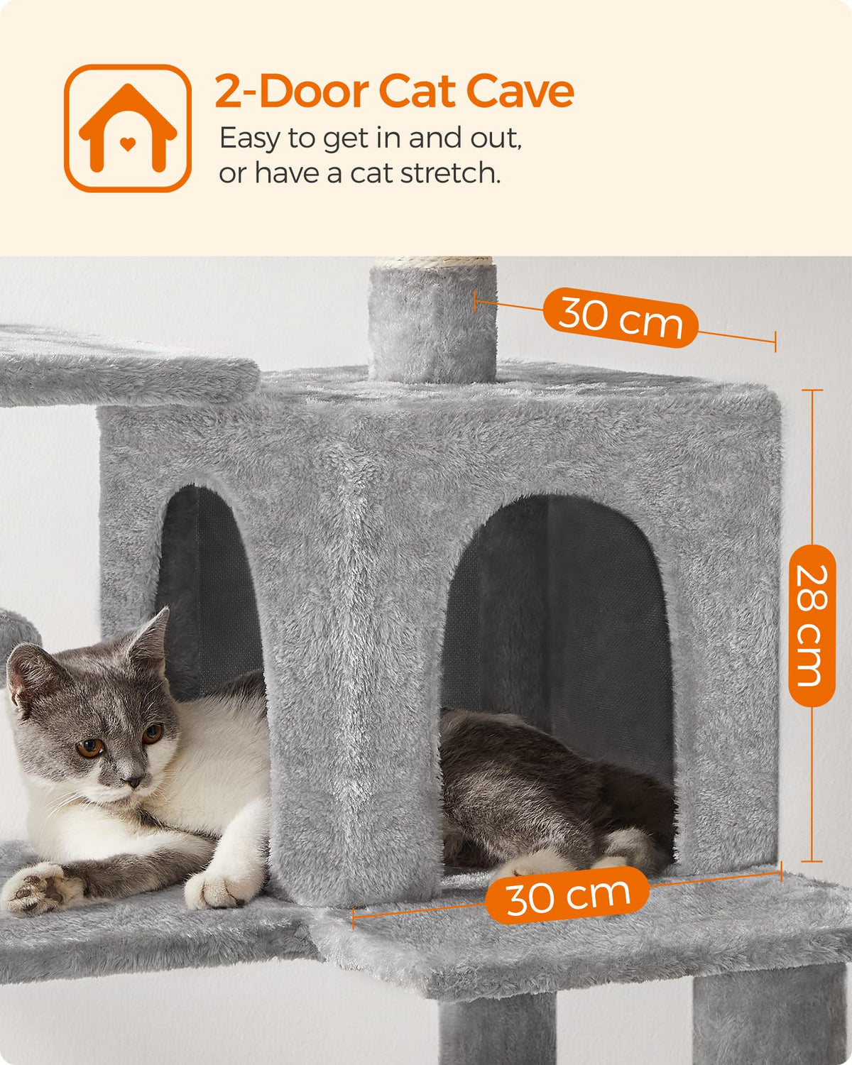 Cat Tree 54.2 (54.2 Inches / Light Gray)