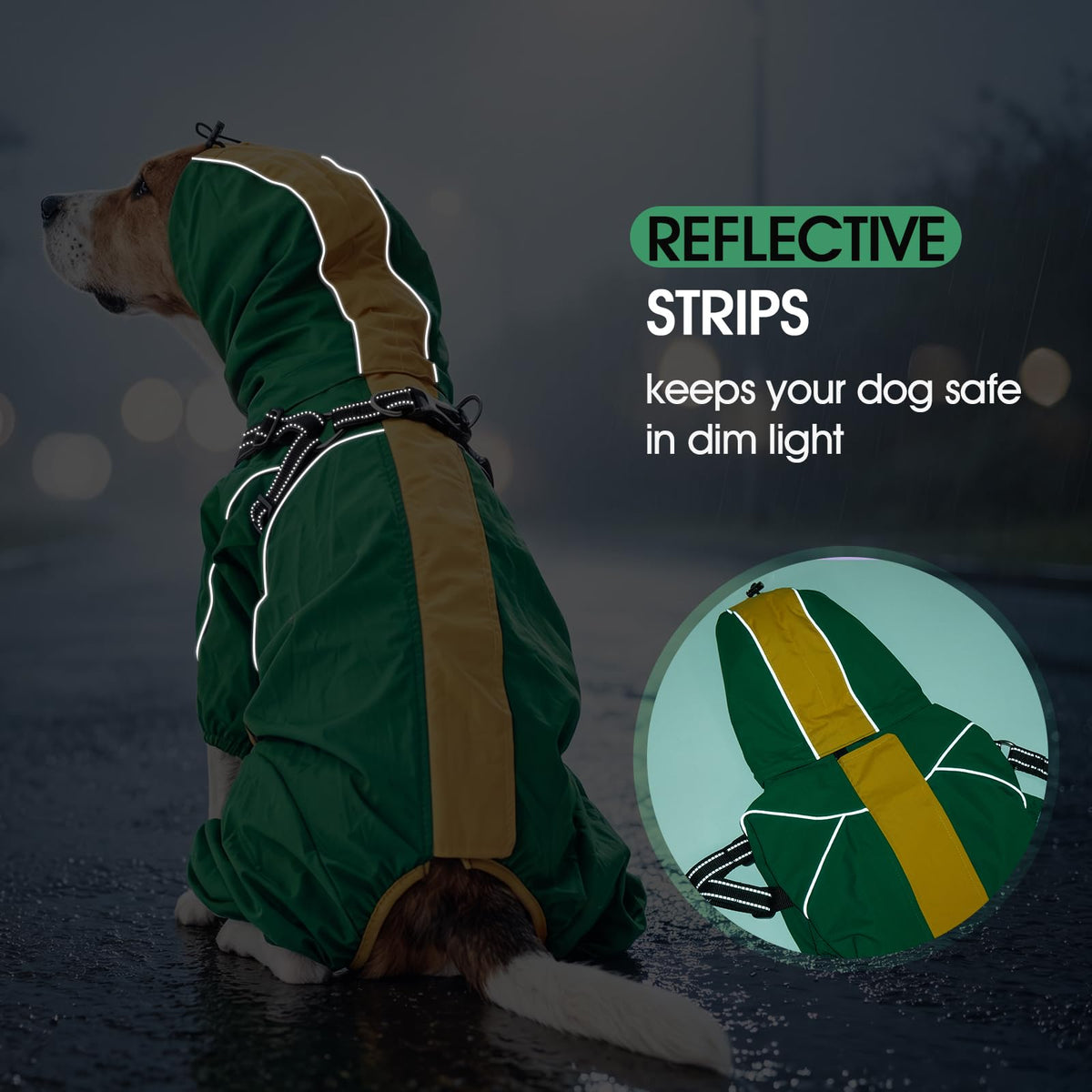 Waterproof Dog Jacket (Green / Small)