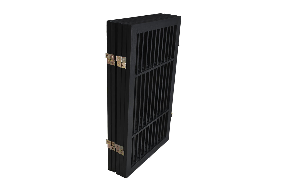 Pet Dog Gate Freestanding (5 Panel 30" Tall / Black Pet Gate)