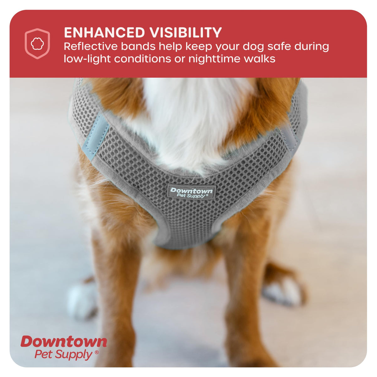 Step in Dog Harness No Pull (X-Large / Light Gray)
