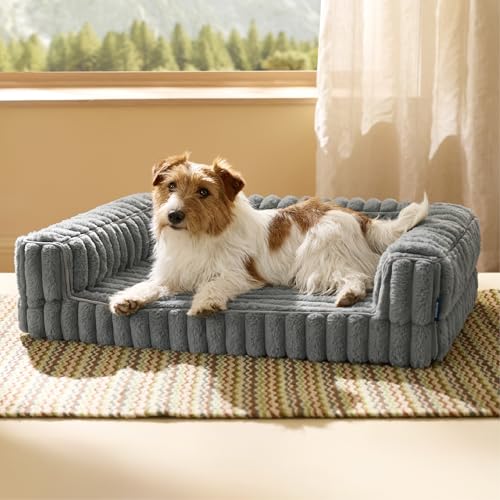 ComfyFleece® Memory Foam Orthopedic Dog Beds Medium Size Dog 30" (Grey / 30.0"l X 20.0"w X 6.5"th)