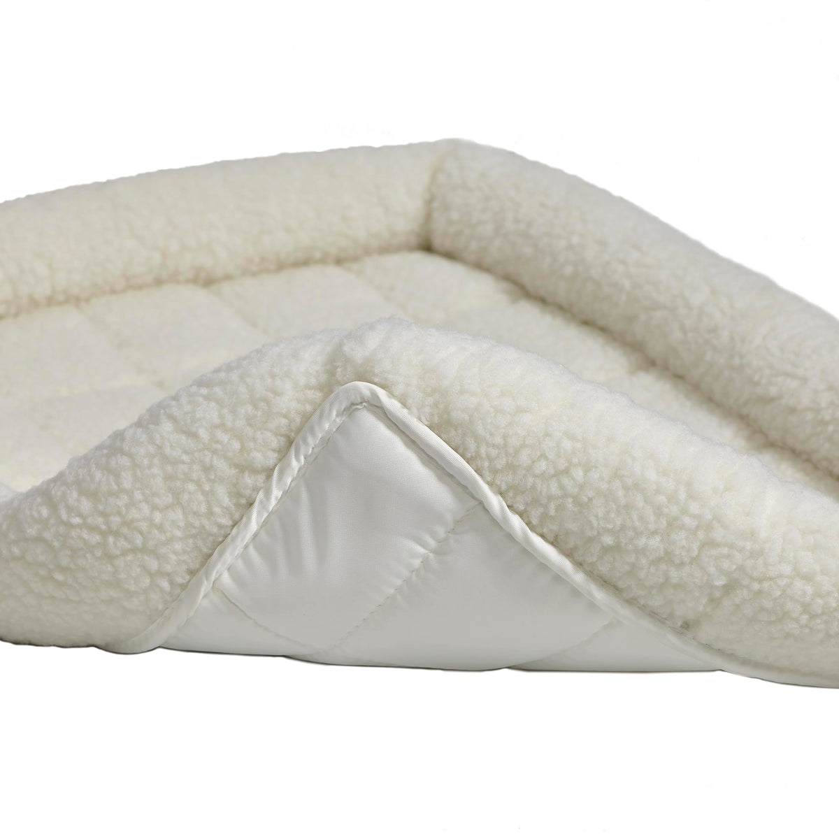 QuietTime by MidWest 54" Dog Crate Bolster Bed (White / 54 Inch)