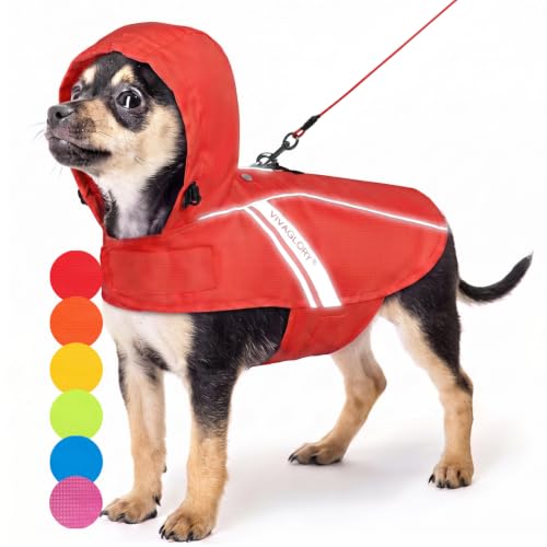 Dog Raincoat Wetoff Dog Rain Coat (Red / XXS (13"-15" chest girth))