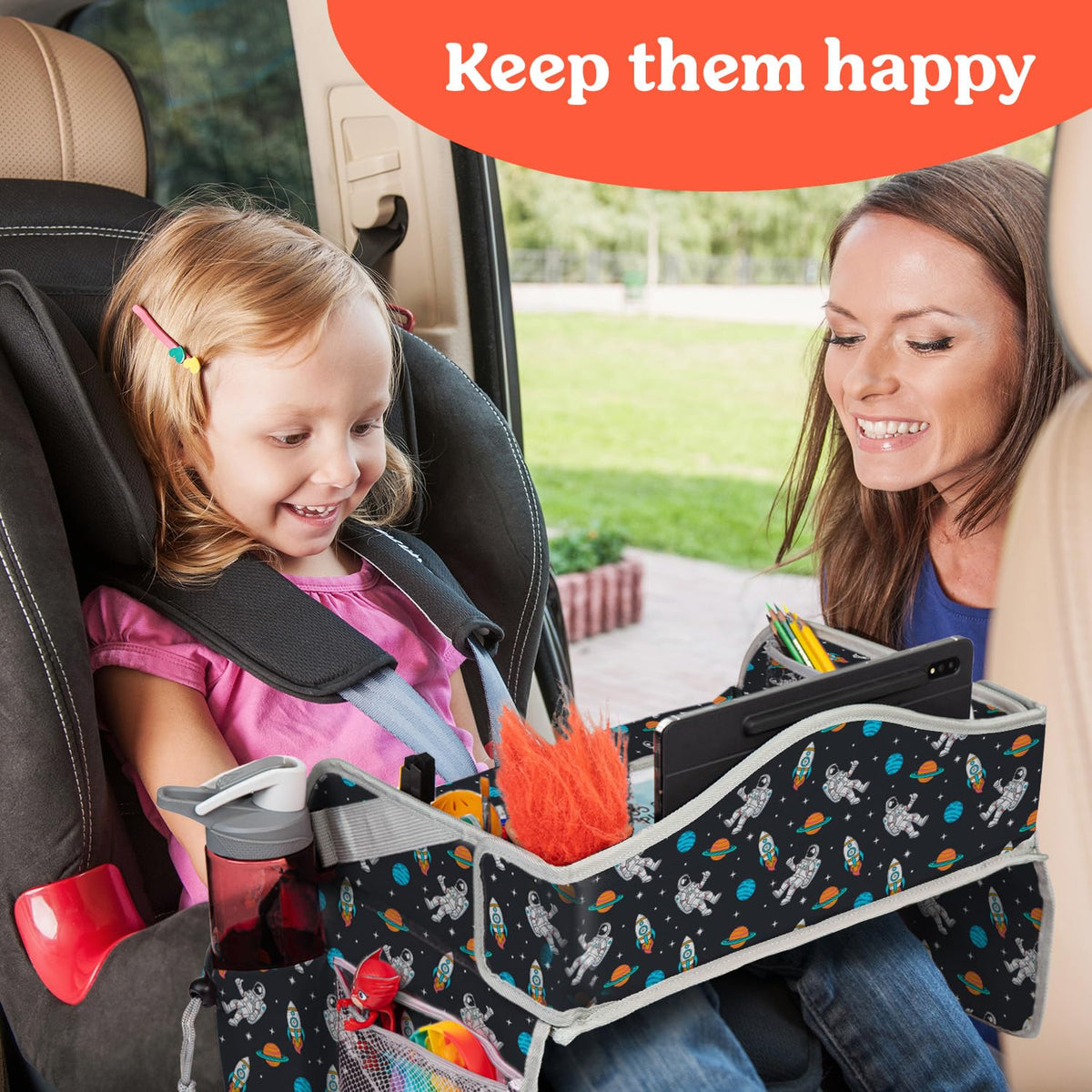 Kids Travel Tray for Car (Space)