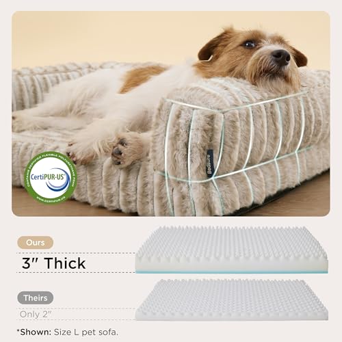 ComfyFleece® Memory Foam Orthopedic Dog Beds Medium Size Dog 30" (Amphora / 30.0"l X 20.0"w X 6.5"th)