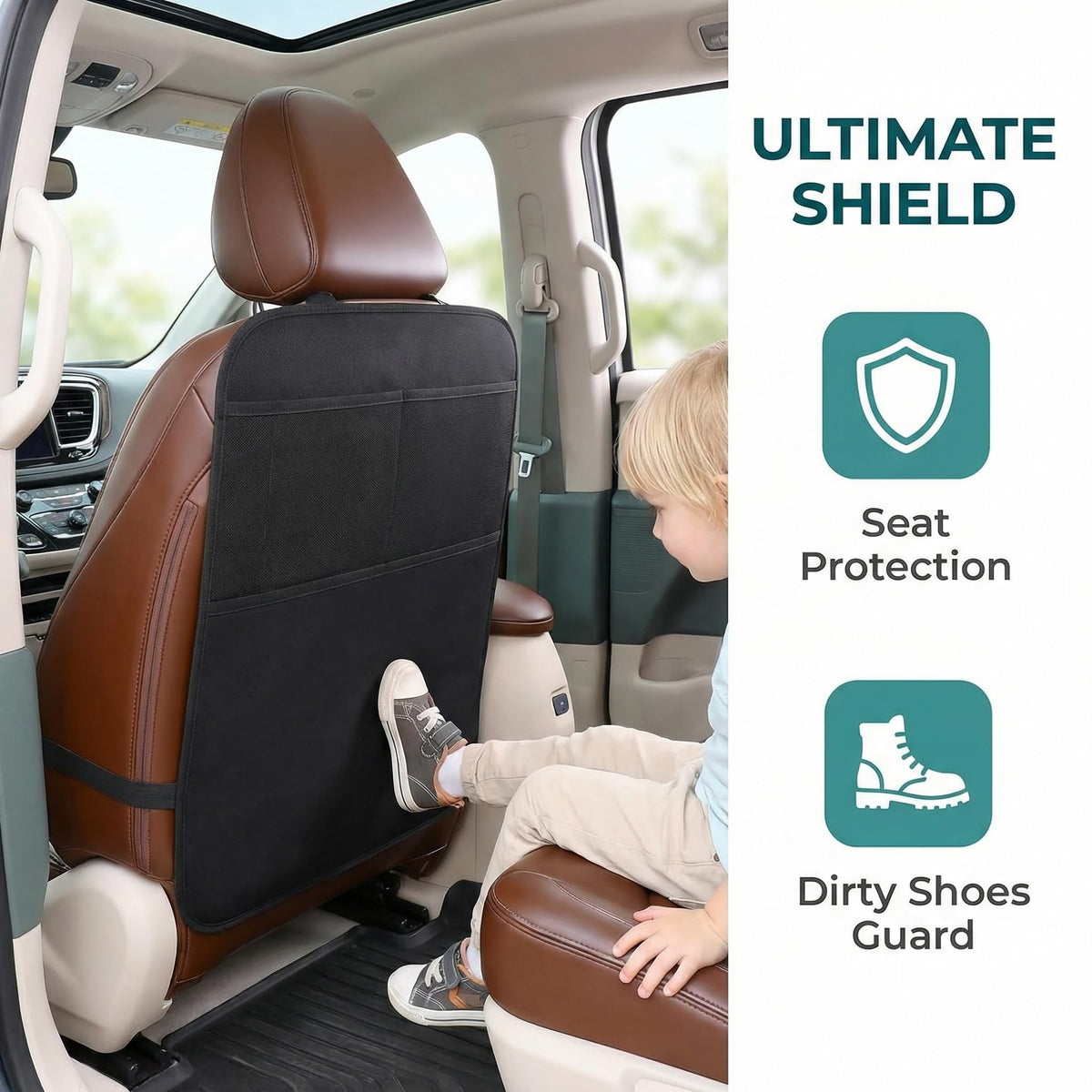2 Pack Leather Car Seat Protector