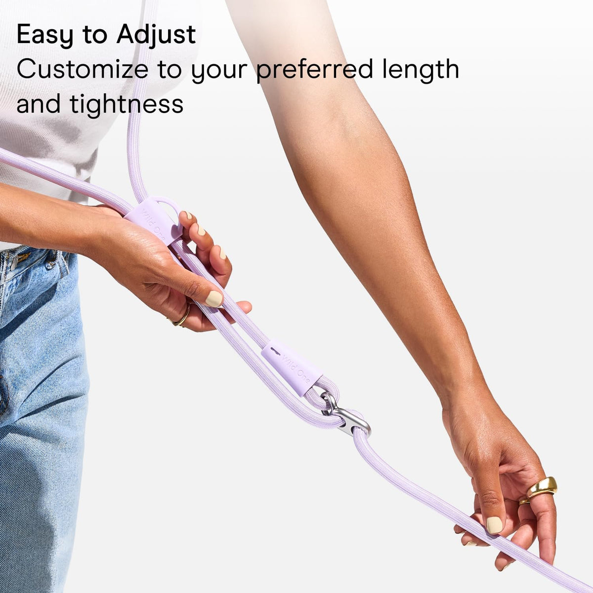 Hands Free Adjustable Rope Dog Leash (Bubblegum)