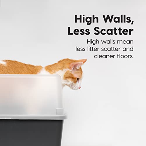 High Sided Cat Litter Box (Large / Black)