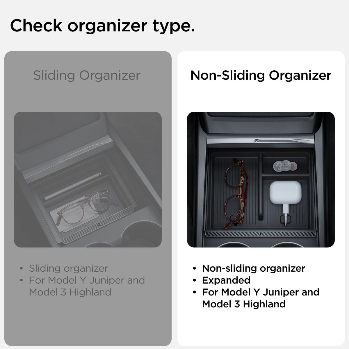 Console Organizer for Model Y Juniper (Center Console Organizer (Expanded))