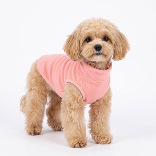 3 Pack Fleece Dog Sweaters for Small Dogs (Rose+Lt Purple+Pink / X-Small)