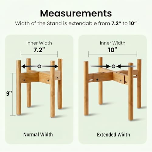 Dog Bowl Stand for Mid (For Large Dogs - 11 inch Height / Bamboo)