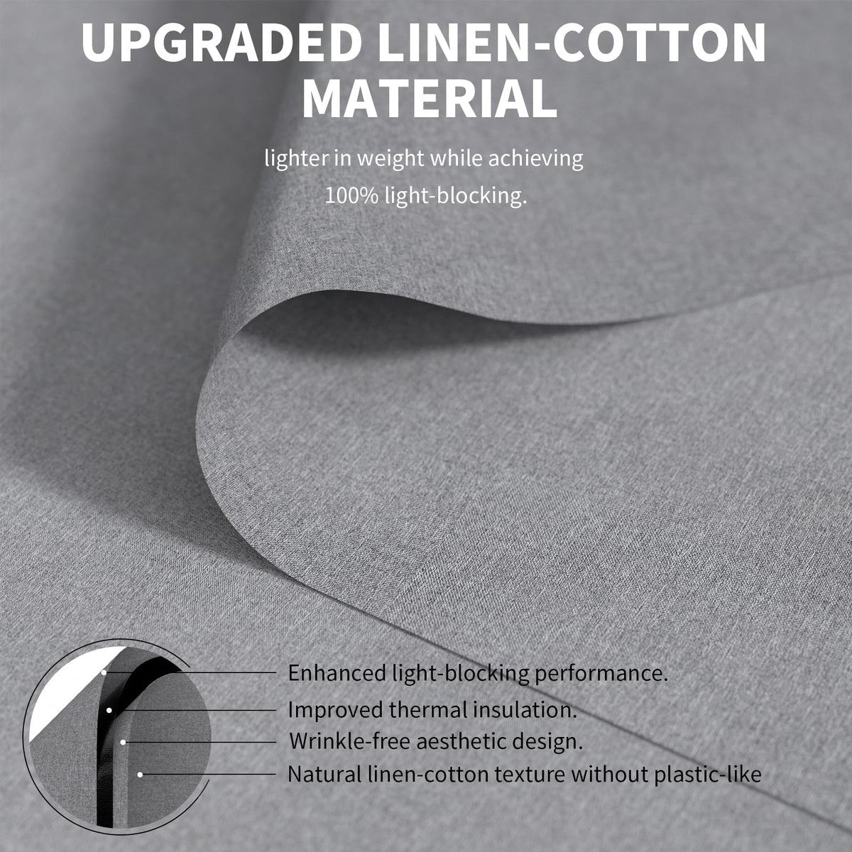 Blackout Window Cover (Grey / 57"W x 157"L (Pack of 1))