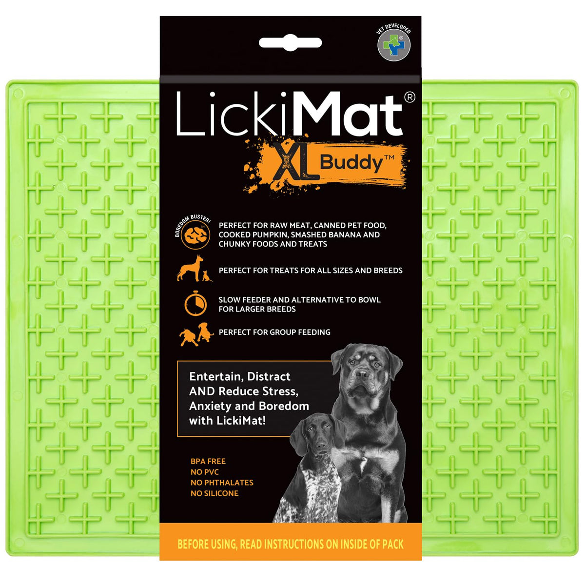 X Large Breed Buddy Dog Lick Mat (Green)